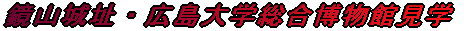 鏡山城址・広島大学総合博物館見学